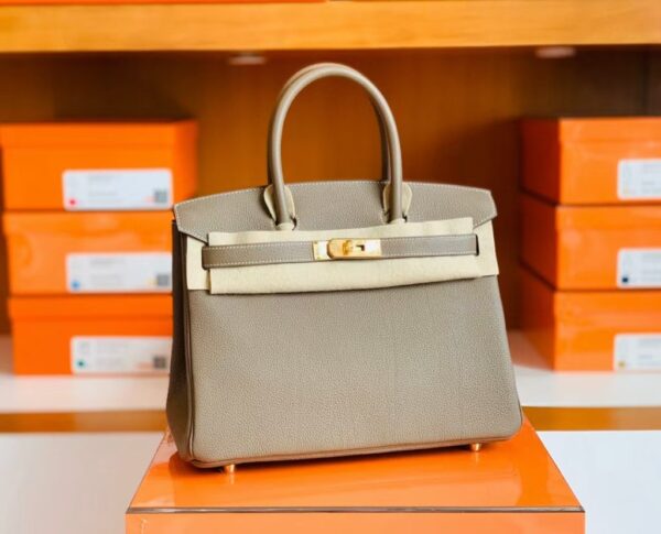 mmexport1699694831600-1024x827-1 Hermès Birkin Togo CK18 Etoupe Grey Gold Hardware 30cm Full Handmade