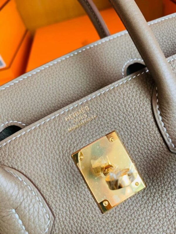mmexport1699694837565-768x1024-1 Hermès Birkin Togo CK18 Etoupe Grey Gold Hardware 30cm Full Handmade