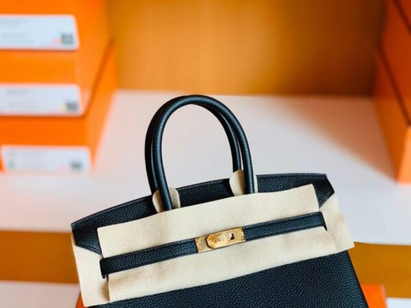 Hermès Birkin Togo CK89 Black Gold Hardware 25cm Full Handmade