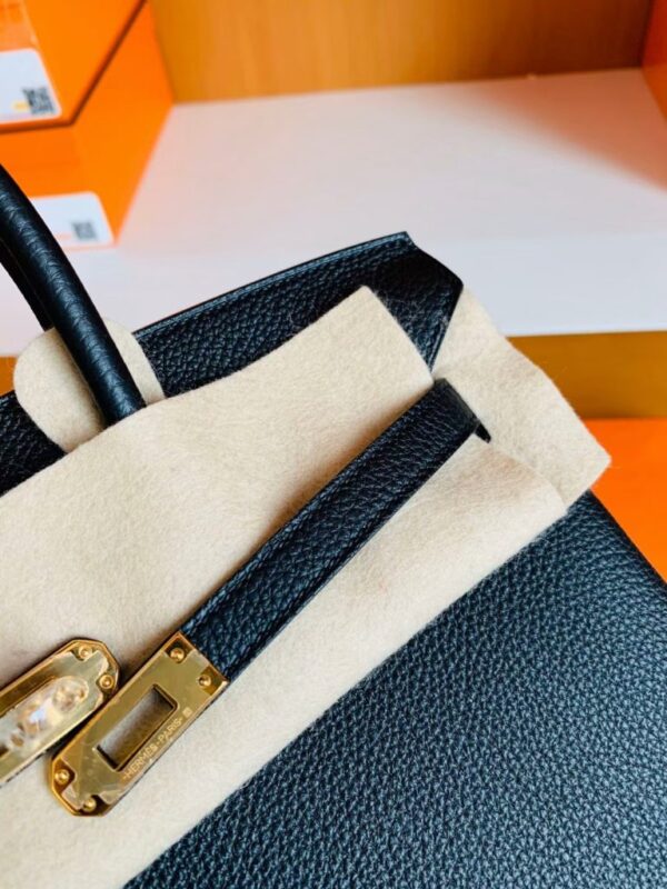 Hermès Birkin Togo CK89 Black Gold Hardware 25cm Full Handmade