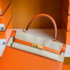 Hermès Kelly Epsom cc93 Orange Gold Hardware 25cm Full Handmade
