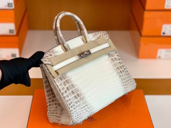 mmexport1699695151230-1024x768-1 Hermès Birkin Matte Niloticus crocodile 01 himalaya Silver Hardware 25cm Full Handmade