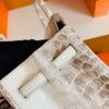 Hermès Birkin Matte Niloticus crocodile 01 himalaya Silver Hardware 25cm Full Handmade