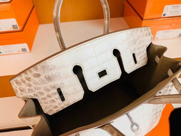 mmexport1699695159508-1024x768-1 Hermès Birkin Matte Niloticus crocodile 01 himalaya Silver Hardware 25cm Full Handmade