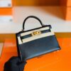 Hermès Mini Kelly Epsom CK89 Black Gold Hardware 19cm Full Handmade
