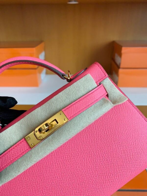 mmexport1699695291319-768x1024-1 Hermès Mini Kelly Epsom 8W lipstick Pink Gold Hardware 19cm Full Handmade