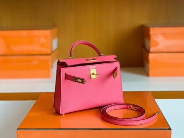 mmexport1699695292655-1024x768-1 Hermès Mini Kelly Epsom 8W lipstick Pink Gold Hardware 19cm Full Handmade