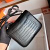 Hermès mini cosntance Matte Alligator crocodile Black Gold Hardware 18cm Full Handmade