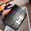 Hermès mini cosntance Matte Alligator crocodile Black Gold Hardware 18cm Full Handmade