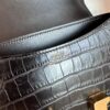 Hermès mini cosntance Matte Alligator crocodile Black Gold Hardware 18cm Full Handmade