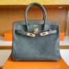 Hermès Birkin Chevre tinware grey & Brigh Red Gold Hardware 30cm Full Handmade