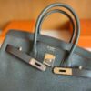 Hermès Birkin Chevre tinware grey & Brigh Red Gold Hardware 30cm Full Handmade