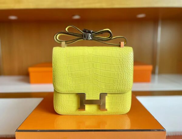 mmexport1705116892831-1024x782-1 Hermès Cosntance Matte Alligator crocodile Yellow Gold Hardware 24cm Full Handmade