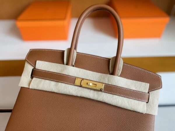 mmexport1713838547895-1024x768-1 H Factory Bags Birkin Togo Golden Brown Gold Hardware 30cm Full Handmade