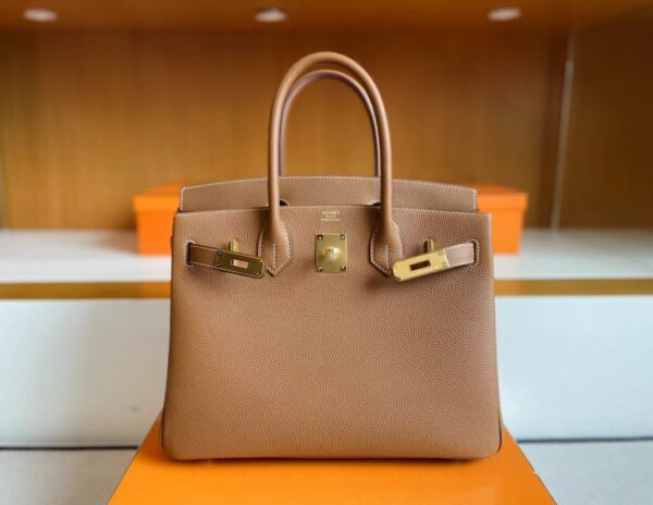 mmexport1713838550077-1024x792-1 H Factory Bags Birkin Togo Golden Brown Gold Hardware 30cm Full Handmade