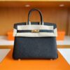 H Factory Bags Birkin Togo Black Gold Hardware 25cm Full Handmade