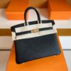 H Factory Bags Birkin Togo Black Gold Hardware 25cm Full Handmade