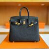 H Factory Bags Birkin Togo Black Gold Hardware 25cm Full Handmade