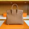 H Factory Bags Birkin Togo Golden Brown Gold Hardware 25cm Full Handmade