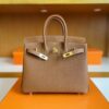 H Factory Bags Birkin Togo Golden Brown Gold Hardware 25cm Full Handmade
