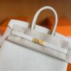 H Factory Bags Birkin Togo Creamy White Gold Hardware 25cm Full Handmade