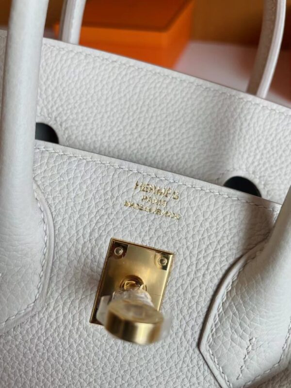 mmexport1713838680822-768x1024-1 H Factory Bags Birkin Togo Creamy White Gold Hardware 25cm Full Handmade