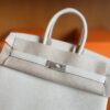 H Factory Bags Birkin Togo Creamy White Silver Hardware 25cm Full Handmade
