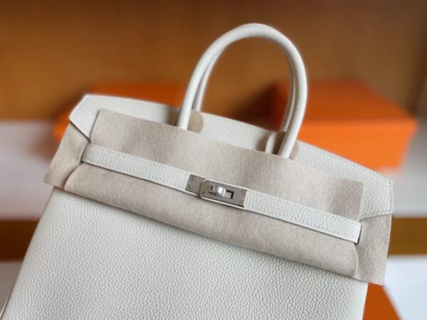 mmexport1713838705104-1024x768-1 H Factory Bags Birkin Togo Creamy White Silver Hardware 25cm Full Handmade