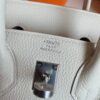 H Factory Bags Birkin Togo Creamy White Silver Hardware 25cm Full Handmade