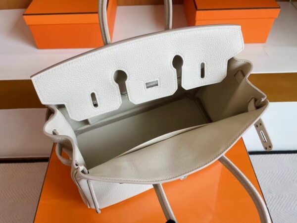 mmexport1713838714043-1024x768-1 H Factory Bags Birkin Togo Creamy White Silver Hardware 25cm Full Handmade