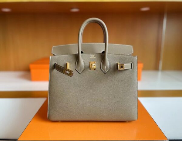 mmexport1713839250984-1024x794-1 H Factory Bags Birkin Epsom Etoupe Grey Gold Hardware 25cm Full Handmade