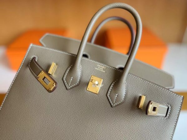 mmexport1713839253988-1024x768-1 H Factory Bags Birkin Epsom Etoupe Grey Gold Hardware 25cm Full Handmade