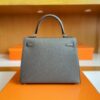 H Factory Bags Kelly Epsom Tinware grey Silver Hardware 25cm Full Handmade