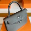 H Factory Bags Kelly Epsom Tinware grey Silver Hardware 25cm Full Handmade