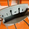 H Factory Bags Birkin Matte Alligator crocodile pearl grey Silver Hardware 25cm Full Handmade