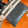 H Factory Bags Birkin Matte Alligator crocodile Graphite grey Silver Hardware 25cm Full Handmade