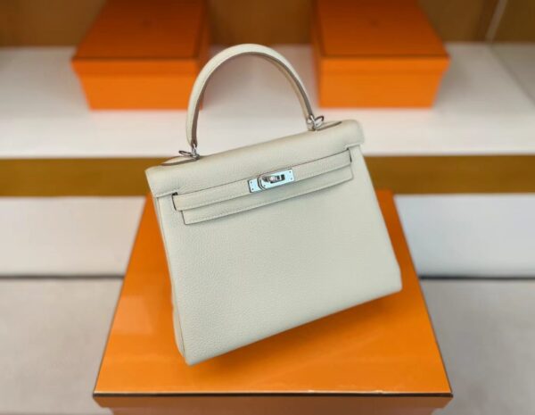 mmexport1713839506542-1024x793-1 H Factory Bags Kelly Togo Creamy White Silver Hardware 25cm Full Handmade