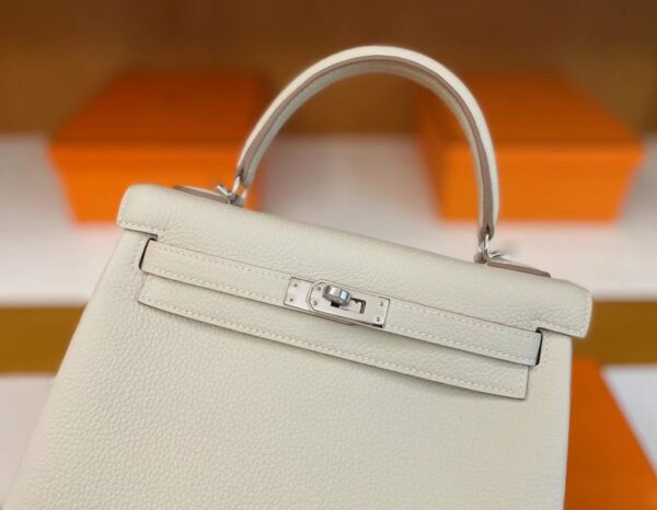 mmexport1713839508799-1024x796-1 H Factory Bags Kelly Togo Creamy White Silver Hardware 25cm Full Handmade