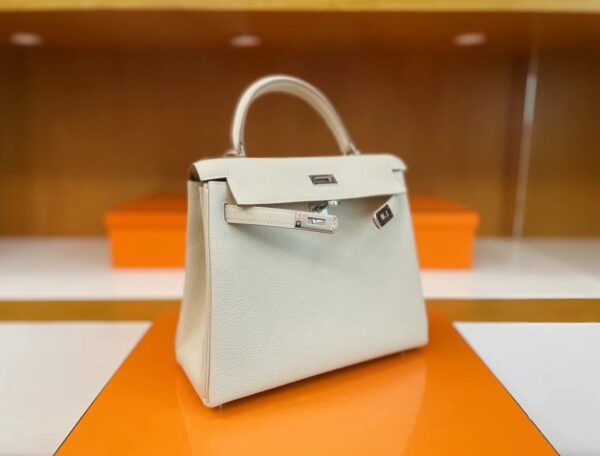 mmexport1713839512994-1024x779-1 H Factory Bags Kelly Togo Creamy White Silver Hardware 25cm Full Handmade
