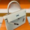 H Factory Bags Kelly Togo Creamy White Silver Hardware 25cm Full Handmade