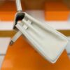 H Factory Bags Kelly Togo Creamy White Silver Hardware 25cm Full Handmade