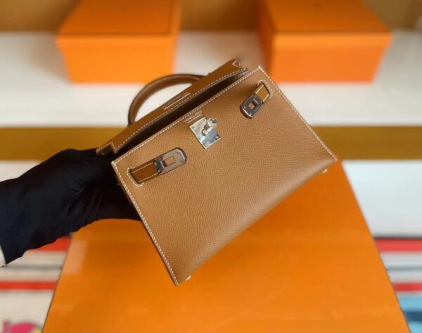mmexport1715940642495-1024x807-1 H Factory Bags mini kelly Epsom Golden Brown Silver Hardware 19cm Full Handmade