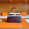 H Factory Bags mini kelly touch Epsom & Shiny crocodile N5 Gallon purple Gold Hardware 19cm Full Handmade