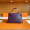 H Factory Bags mini kelly touch Epsom & Shiny crocodile N5 Gallon purple Gold Hardware 19cm Full Handmade