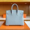 H Factory Bags Birkin Togo J7 Linen blue Silver Hardware 25cm Full Handmade