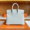 H Factory Bags Birkin Togo M4 creamy Gray Silver Hardware 25cm Full Handmade