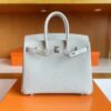 H Factory Bags Birkin Togo M4 creamy Gray Silver Hardware 25cm Full Handmade