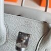 H Factory Bags Birkin Togo M4 creamy Gray Silver Hardware 25cm Full Handmade