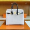 H Factory Bags Birkin Chevre Light Pink & Black Gold Hardware 25cm Full Handmade