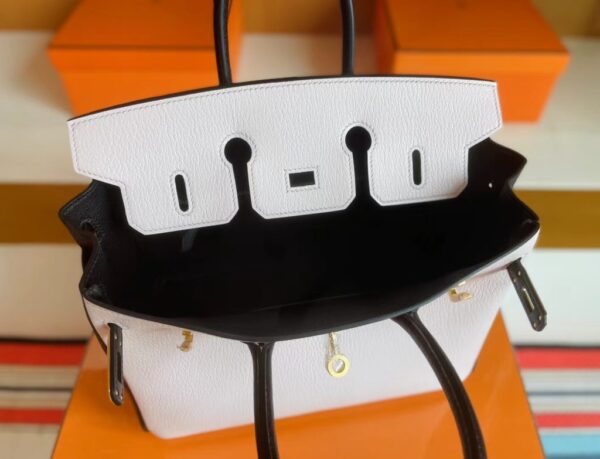 mmexport1716000307557-1024x783-1 H Factory Bags Birkin Chevre Light Pink & Black Gold Hardware 25cm Full Handmade